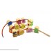 Aimeio Wooden Lacing Stringing Beads Toys Preschool Large Lacing Beads for Kids--12 Colorful Stringing Beads with Metal Case Preschoolers Fine Motor Skills Toys for Toddlers,Marine Animal Marine Animal B07HHYWT3W